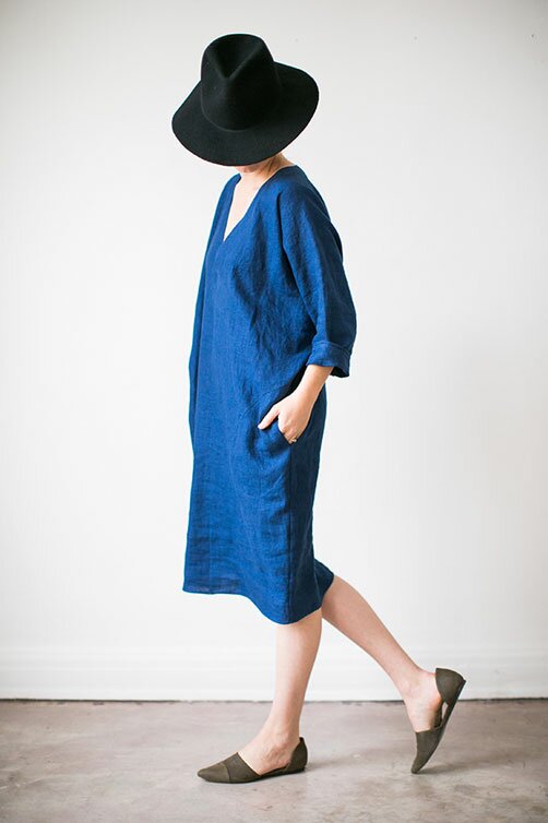 Linen V-Neck Caftan